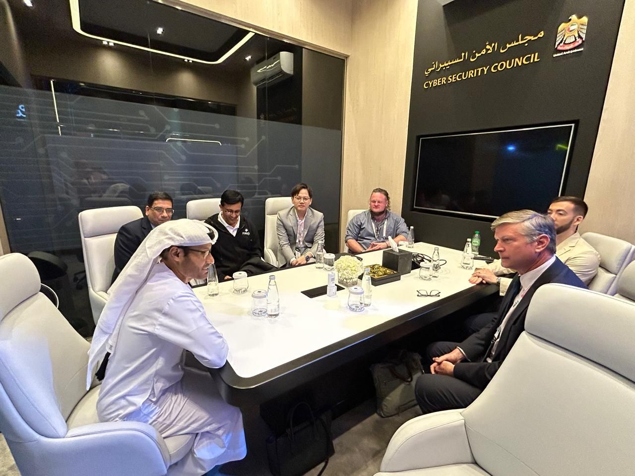 Cassius Edison in a meeting with the UAE Cyber Security Council